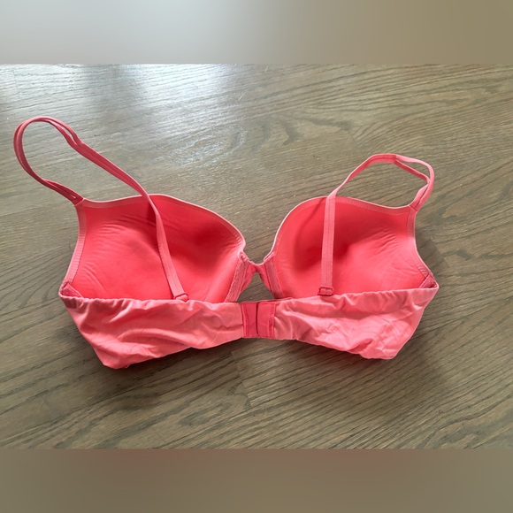 Victoria's Secret Very Sexy Push Up Bra 36D coral/pink color rhinestone detail - Picture 4 of 4